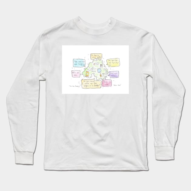 Northern Ireland funny sayings and food illustration Long Sleeve T-Shirt by DebTheZeb